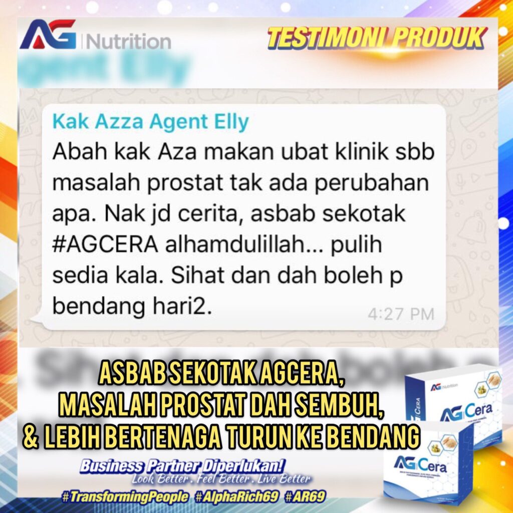testimoni ag cera prostate